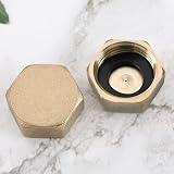 eMagTech 4pcs 1/2" Brass Blanking Hose Cap Nut Rubber Washer Female Pipe view 6