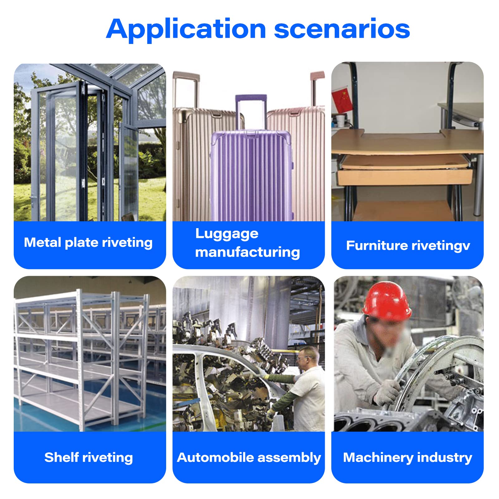 600PCS Aluminum Blind Rivets, 8 Sizes of Pop Rivets Assortment Kit（1/8