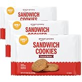 Amazon Grocery, Peanut Butter Sandwich Cookies, 1 Lb (Previously Happy Belly, Packaging May Vary) (Pack of 3)