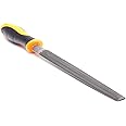 FINDER 8'' Semi Round Hand Rasp File Set with Rubber Grip + Plastic Handles - Hand Cut Half-Round (Half Round File)
