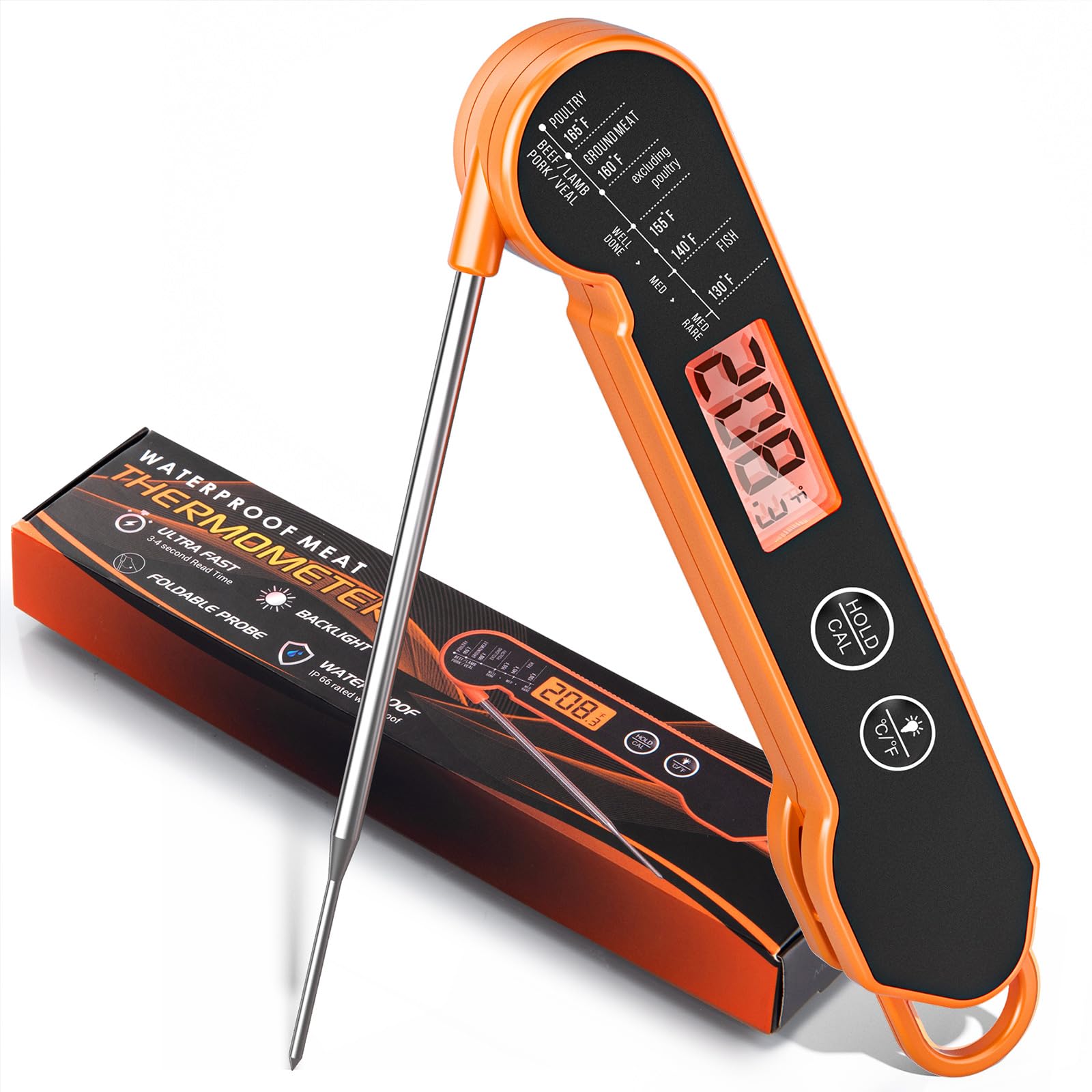CaloriMastery Meat Thermometer Digital with