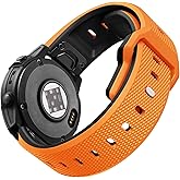 Negatta Band Compatible with Garmin Instinct Watch - Quick Fit 22mm Watch Band for Fenix E/8-47mm/7/6/5/Forerunner 965/955/945/935/745/Epix 2/Approach S70/S62/S60/Quatix 7/6/5 Upgraded Silicone Strap