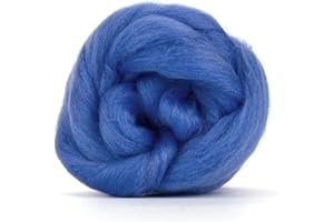 Revolution Fibers Dyed Corriedale Wool | 8 Ounces of Premium Combed Wool Top | 26 Micron, 100% Pure Corriedale Wool Roving, Ethically Sourced (Cornflower Blue)