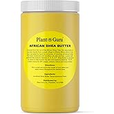 Plant Guru Raw African Shea Butter 32 oz. / 2 lbs. Jar Bulk 100% Pure Natural Unrefined YELLOW - Ideal Moisturizer For Dry Skin, Body, Face And Hair Growth. Great For DIY Soap and Lip balm Making.