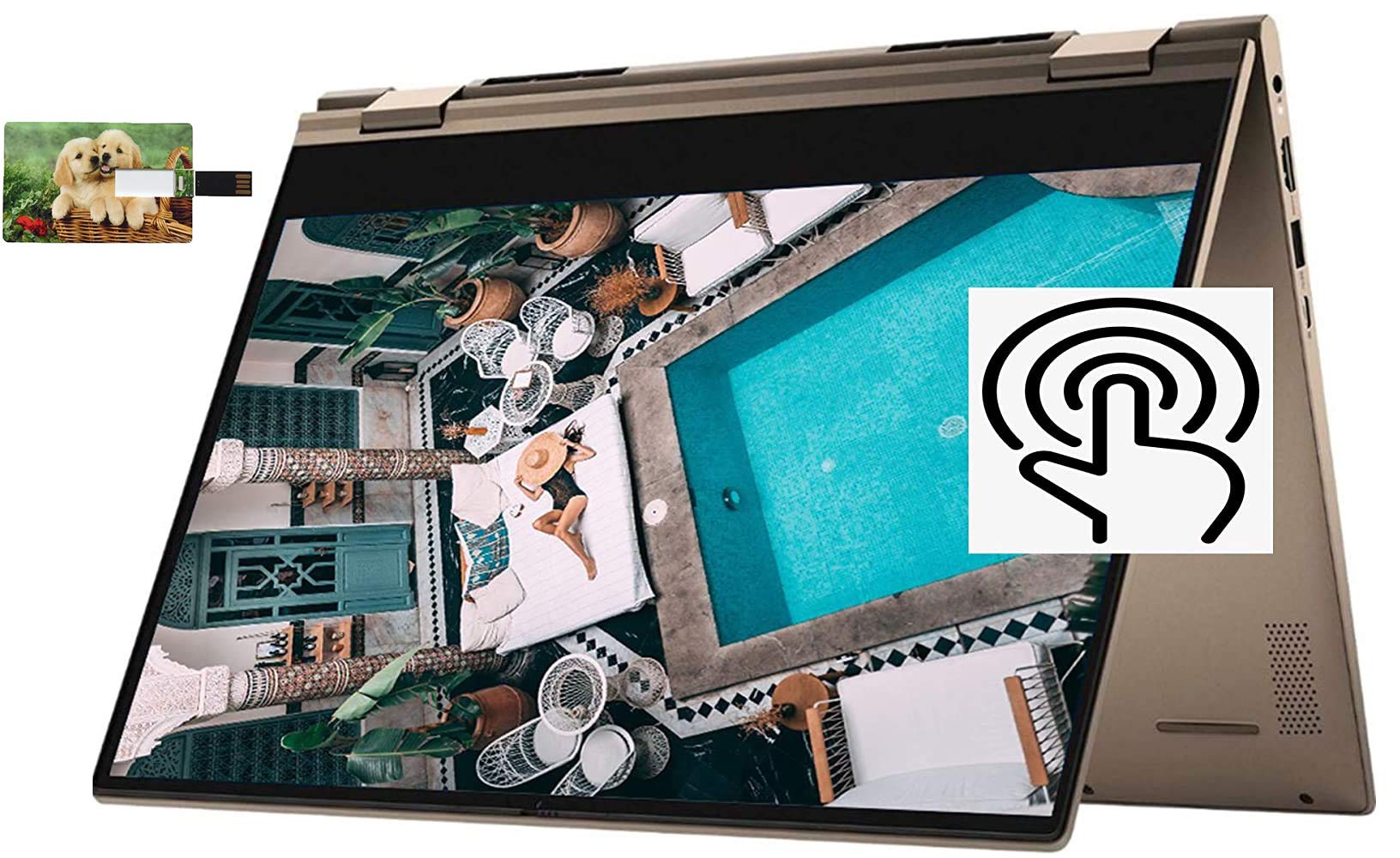 Dell Inspiron 14 7000 Premium 2-in-1 Convertible Laptop PC, 14” FHD IPS Touch, AMD 6-Core Ryzen 5 45