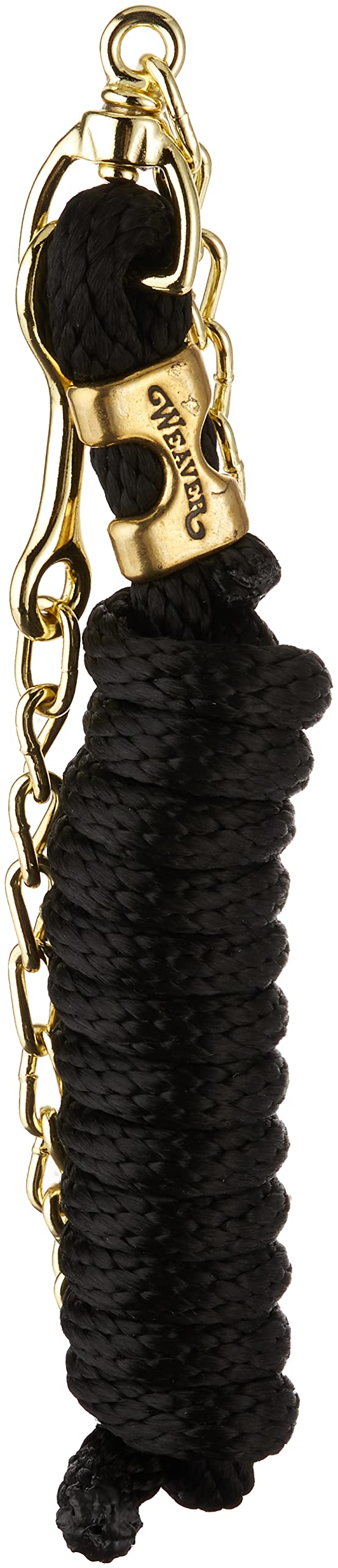 Weaver Leather Poly Lead Rope with Swivel Chain, Black, 8' 6"