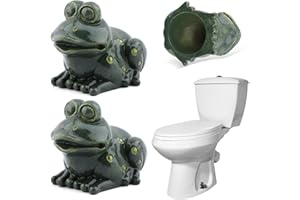 LOQJSS 2 Pcs Toilet Bolt Caps,Decorative Toilet Bolt Covers,Frog Toilet Bolt Caps,Toilet Screw Cover Caps,Resin Toilet Bolt Covers,Easy To Install, Fits Most Toilet Studs(SIZE:Frog)