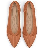 TINGRISE Women's Flats Shoes Pointed Toe Knit Ballet Comfortable Dressy Mesh Flat