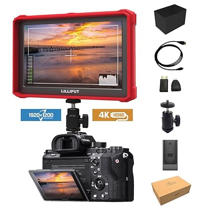 Lilliput A7S-2 7-inch 1920x1200 IPS Screen Kamera Feldmonitor Field Monitor 4K HDMI Input output Video For DSLR Mirrorless Ca