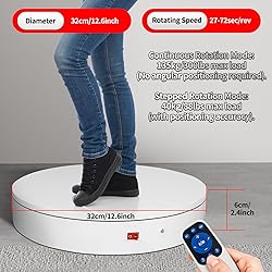 12.6In Remote Motorized Electric Turntable Rotating