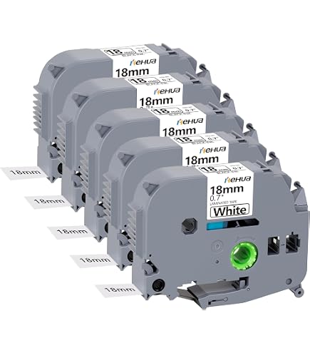 GREENCYCLE 10 PK Black on White Laminated Label Tape Compatible for Brother TZe-221 TZ 221 TZe221 TZ221 9mm 3/8'' 8m 26.2ft for PT-D200 PT-D210
