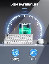 TECKNET Mini Wireless Keyboard and Mouse Set 2.4G USB Receiver 12 Multimedia view 6