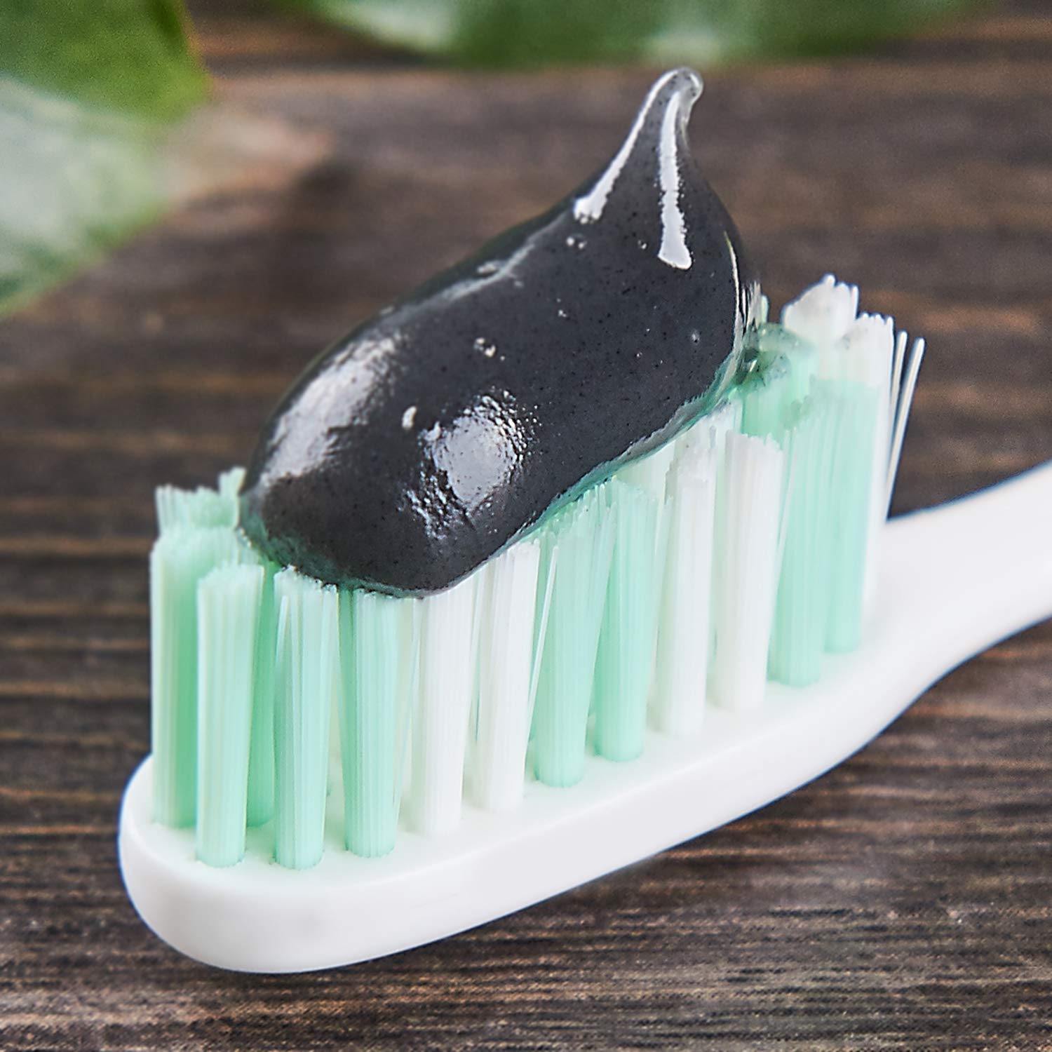 Vista Aktivkohle Zahnpasta für weiße Zähne Fluoridfrei Natürliche Zahnaufhellung Teeth Whitening(bamboo 1 pack)