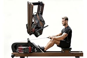 TANTISY Foldable Rowing Machines for Home with Adjustable Large Water Tank & Comfortable Seat for Real Experience Immersive Water Rower, APP Link,Joint 0 Impact 330LBS Weight Capacity;