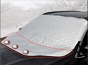 iZoeL Magnetische Frontscheibenabdeckung Auto Frontscheibe Frostschutz Sonnenschutz Schneeschutz Windschutz Eisschutz Abdecku
