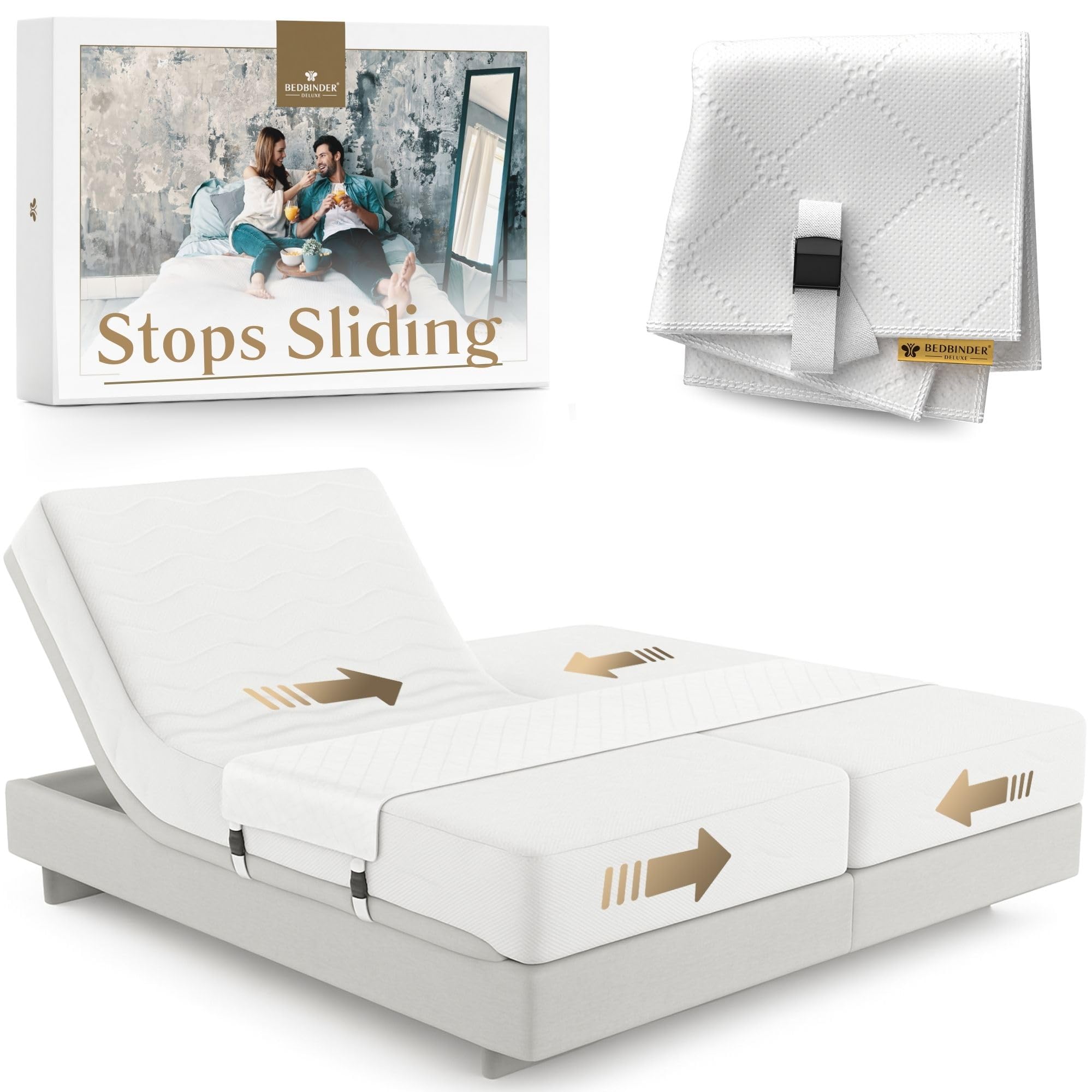 [Bed Bridge Twin to King] Split King Gap Filler For Adjustable Bed - Mattress connector replaces a Mattress Gap filler and Better Bedder Band. Twin to King Bed Converter Kit to Join two Twin Beds