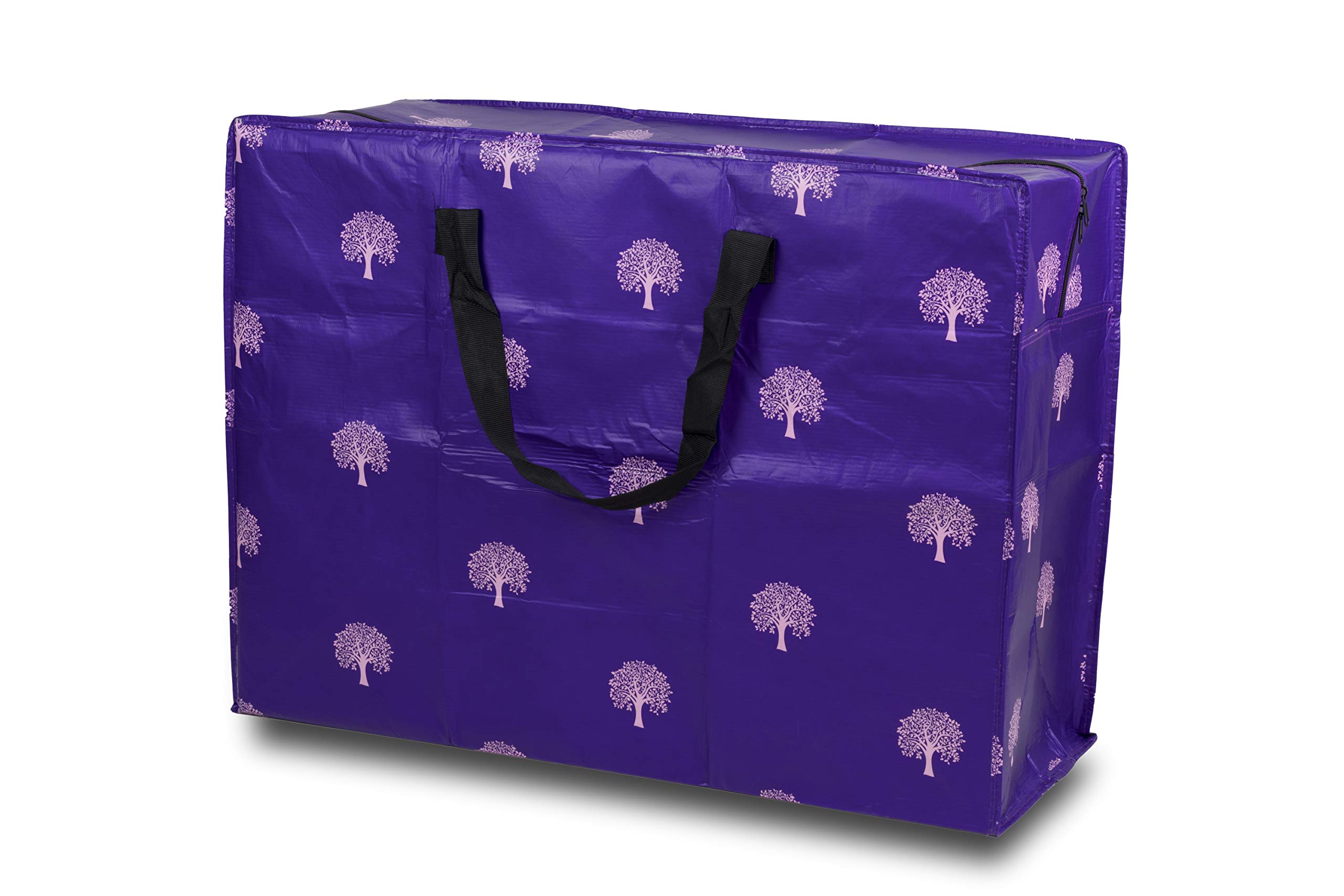Sorti Enormous Jumbo XL Clothing Toys Home Laundry Storage Bag Made From Recycled Material. Really Big Extra Deep Massive Purple Tree Pattern Bag. 128 Litres. 54 x 74 x 32 cm