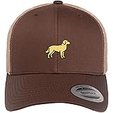 Go All Out Golden Retriever Standing Goldie Dog Lovers Dad Deluxe Trucker Flatbill Baseball Structured Embroidered Hat