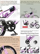 Generic Kids Bike Purple Girls Mountain Bike 22 Inch 24 Inch 6-12 view 6