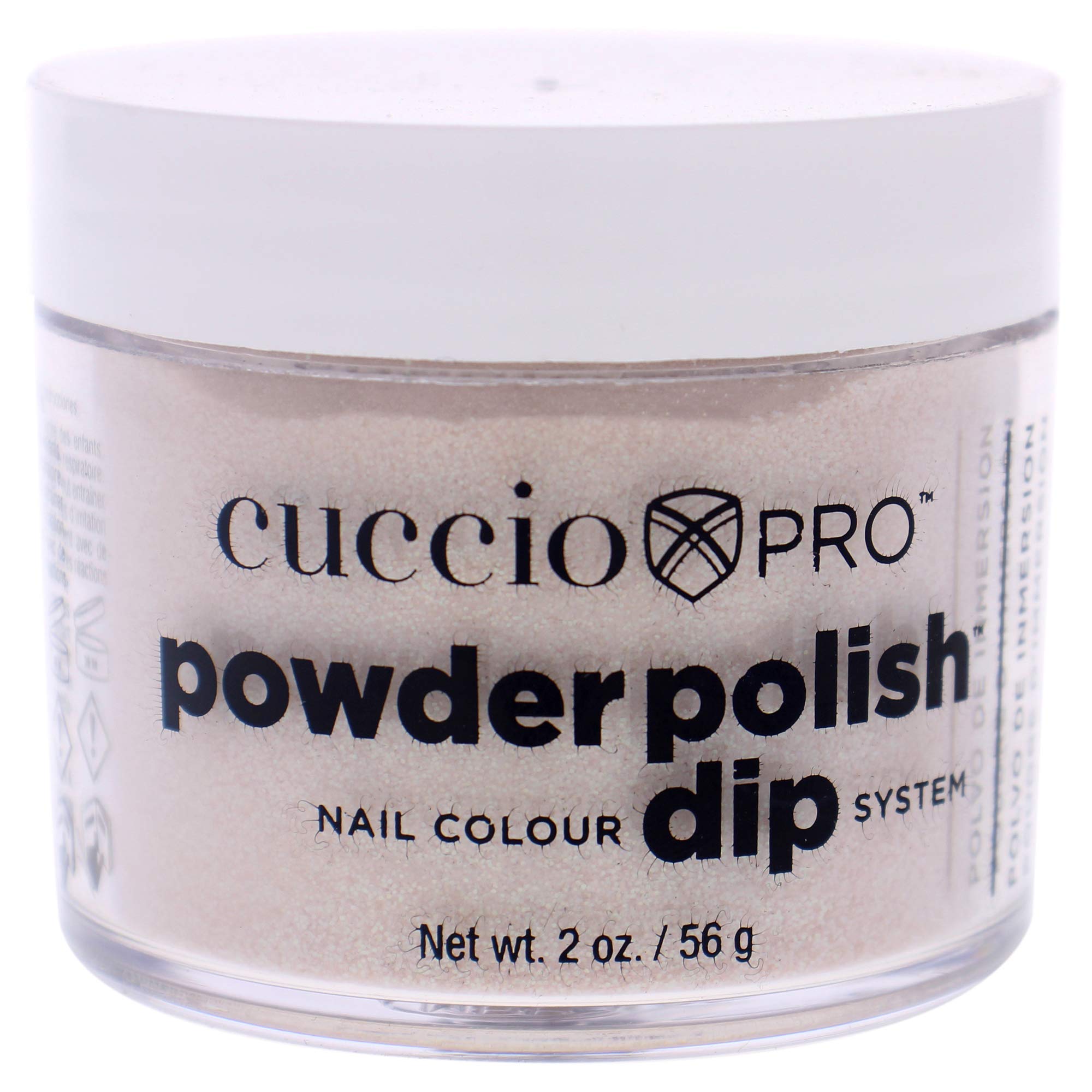 Cuccio Powder Polish Dip 56 g, Light Pink with Rainbow Glitter
