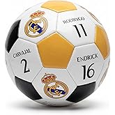 Maccabi Art Official Real Madrid Soccer Ball, Size 5 Football, Authentic Club Logo, Premium Fan Collectible for Training, Play &amp; Display