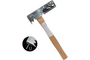 KATHLENO Magnet Roofing Hatchet, Magnet Hammer for Roofing Repair, Handy Magnet Roofing Hammer Tool with Strong Magnet, a Sliding Gauge, Built-in Utility Knife and Nail Claw, Efficient Roofing Tools