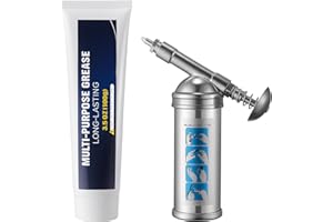 LEMONROAD Mini Grease Gun with High Performance Bicycle Grease, Small Lubricant Gun with Nozzle, Bicycle Lubricant and Lube Kit 100g for Bike, Pedals, Bearings, and Chains, 3oz Cartridges
