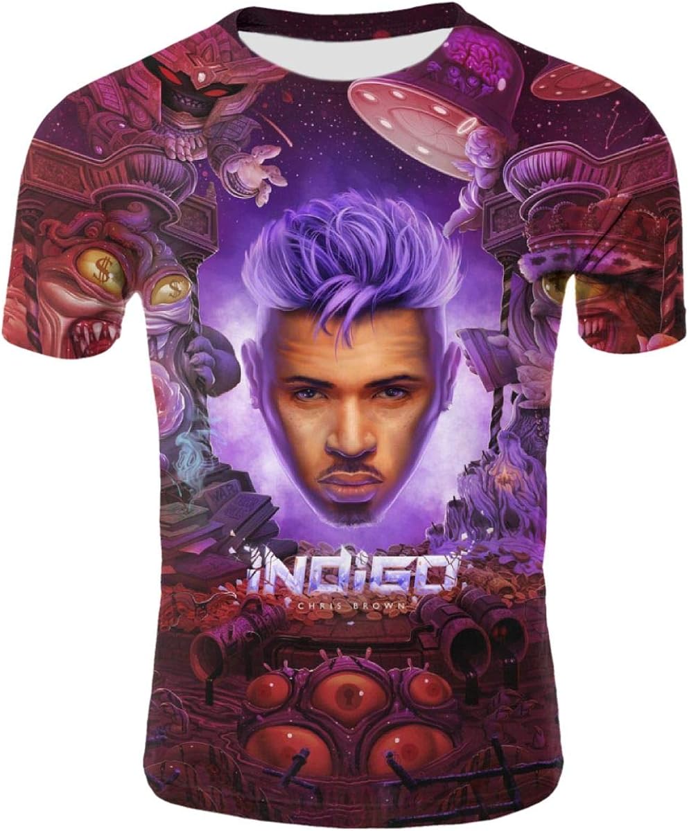 Chris Brown Indigo Adult 3D Print Graphic T-Shirt Mens Womens Tee Top Shirt