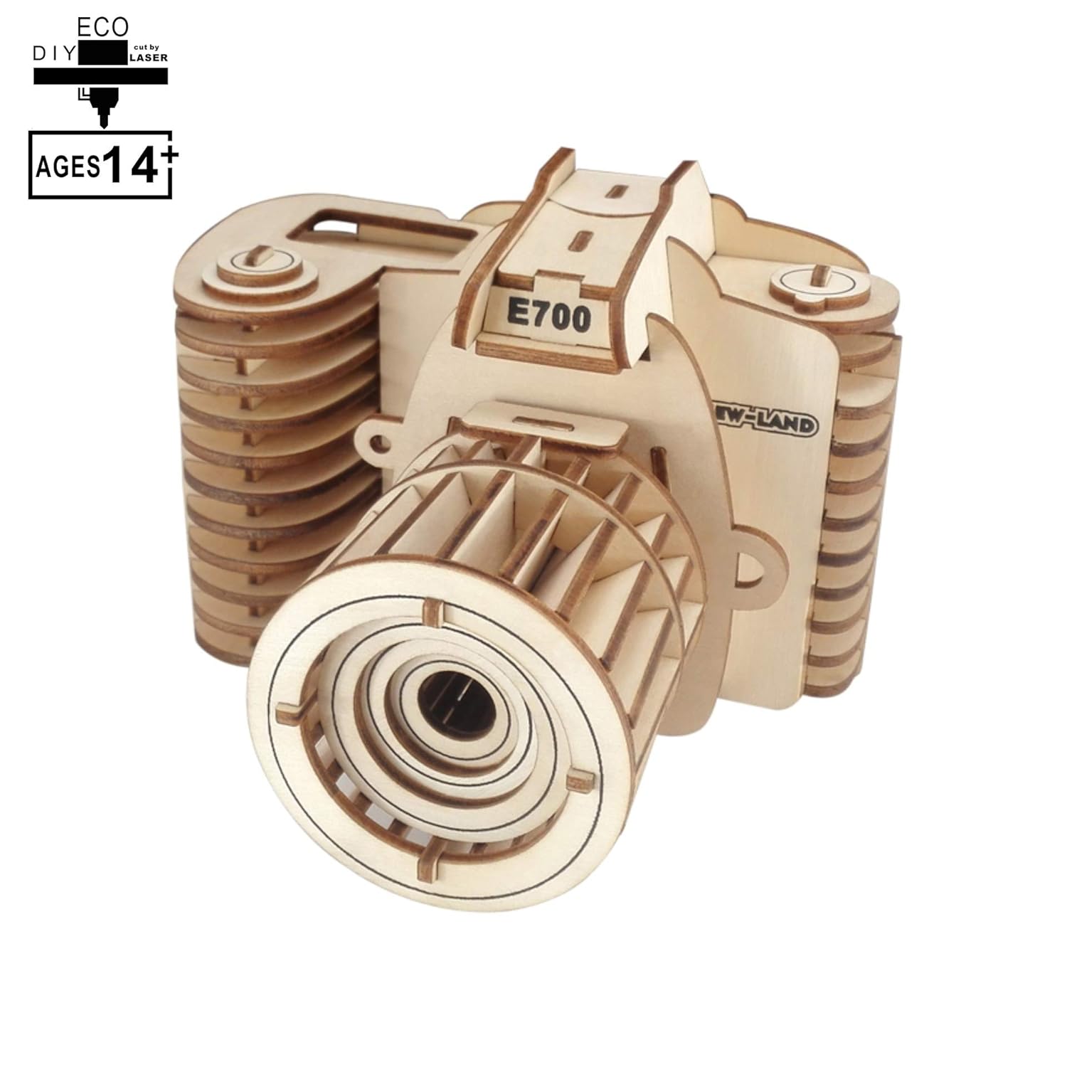 YJF Rompecabezas de cámara Modelo 3D - Rompecabezas de Madera de ...