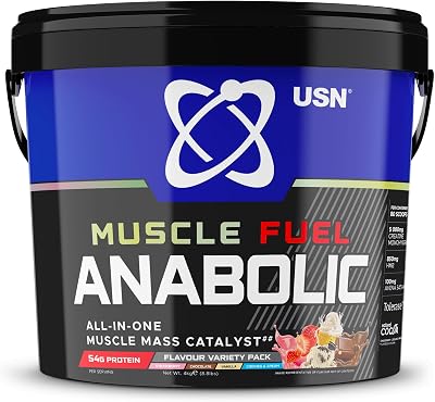 USN Muscle Fuel Anabolic All-In-One Mass Gainer 4kg Variety Pack