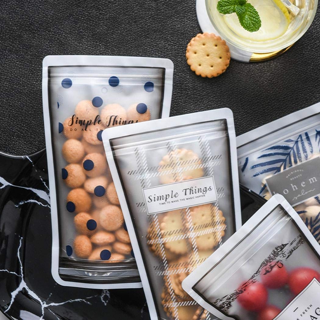 Weform 4Pcs Self-Sealing Transparent Food Packaging Moisture-Proof Sealed Storage Bag Food Savers Storage Containers