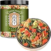 SXETBEAN Dehydrated Vegetables, 250g/8.8oz Dried Ramen Toppings, Natural Dried Vegetables for Ramen, Soup, Stew, Mixed Vegetable Flakes