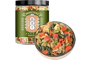 SXETBEAN Dehydrated Mixed Vegetables, 200g/7.05oz Vegetable Soup Blend, Mixed Dried Vegetable Flakes, Dried Ramen Toppings, D