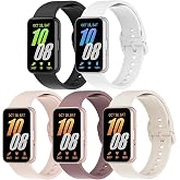 5 Pack Silicone Band Compatible with Samsung Galaxy Fit 3, Soft Adjustable Sport Breathable Replacement Watch Strap Loop for Galaxy Fit 3 SM-R390 Smartwatch Accessories
