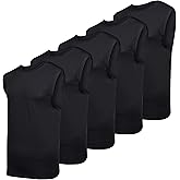 Real Essentials 3 & 5 Pack:Men's Dry Fit Workout Running Tank Top Gym Sleeveless Muscle Athletic Shirt (Big & Tall Available)