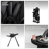 Silver Cross Gourmet Highchair Baby Chair Portable Newborn to 3 Years Black view 3