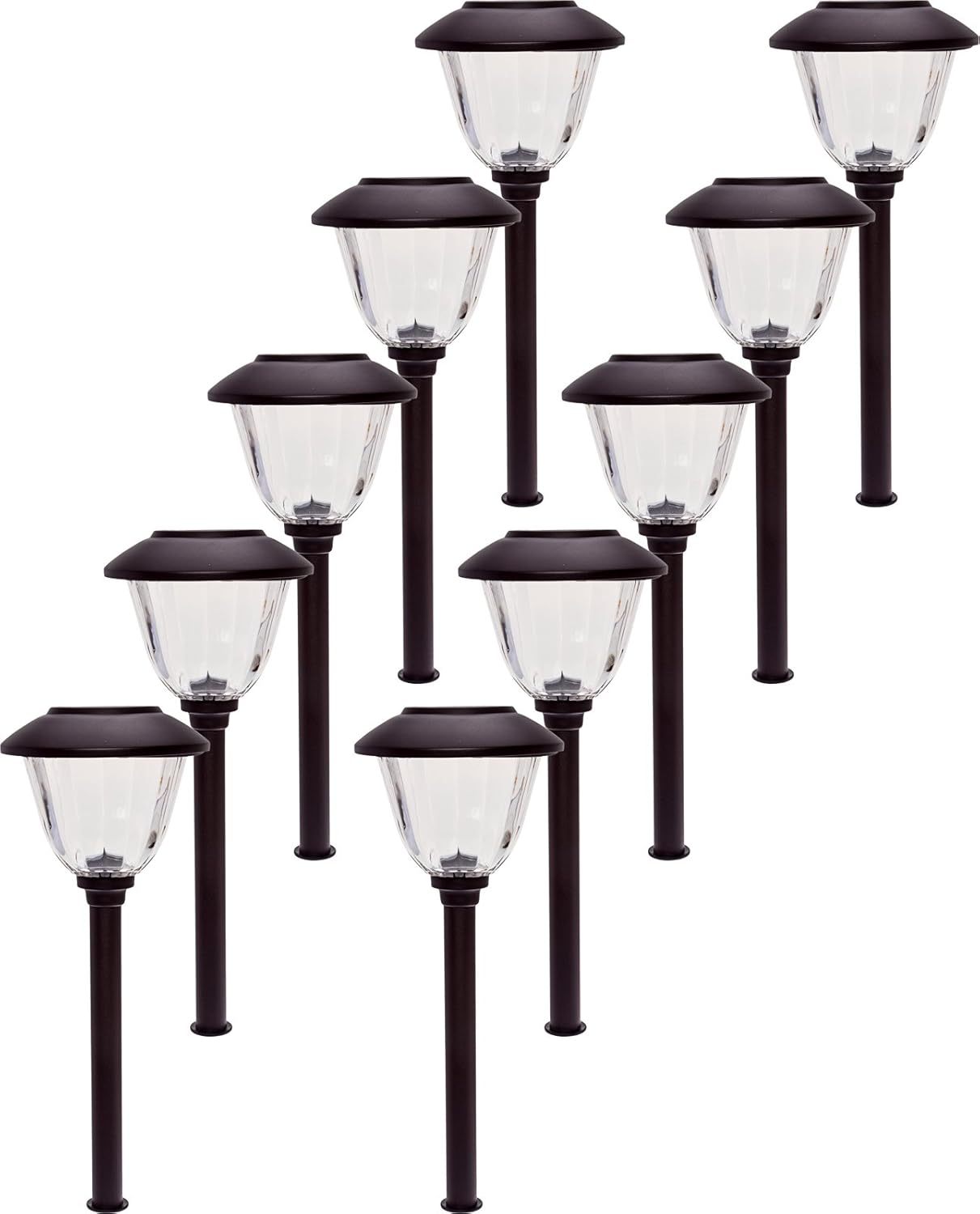 Energizer 10 Pack Stainless Steel LED Solar Path Lights