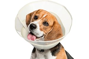 OEH Dog Cone, Soft Cones for Dogs After Surgery, Comfortable Medium Dog Cone Collar, Protective Cone for Dogs to Stop Licking, Beige, ML(Neck: 14.8-17.0”)