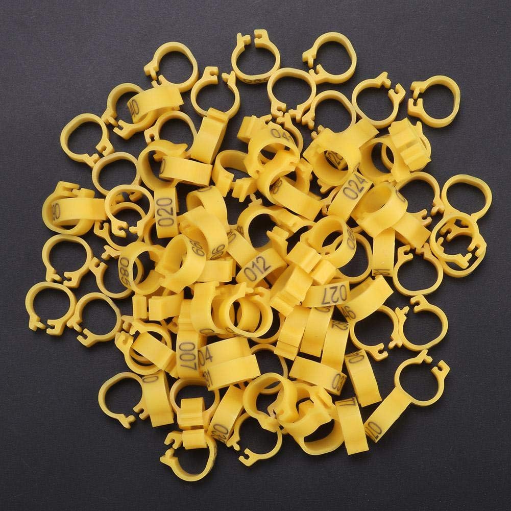 HEEPDD Bird Leg Bands, 100 Pack 8mm Numbered Plastic Identification Rings for Chickens Ducks, Pigeons, Aviary Farm, Pet Birds - Image 4