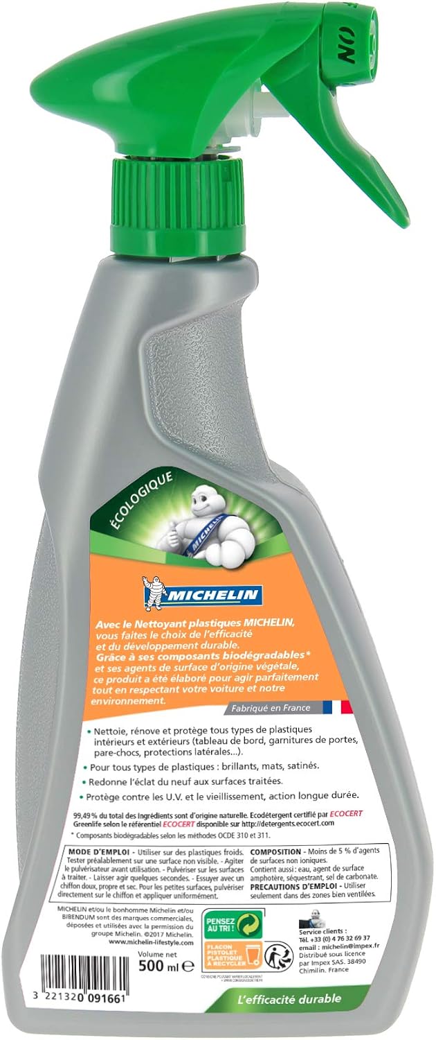 Michelin 009166 Eco-Friendly Plastic Cleaner 500 ml, 500 ml (Pack of 1) - Image 4