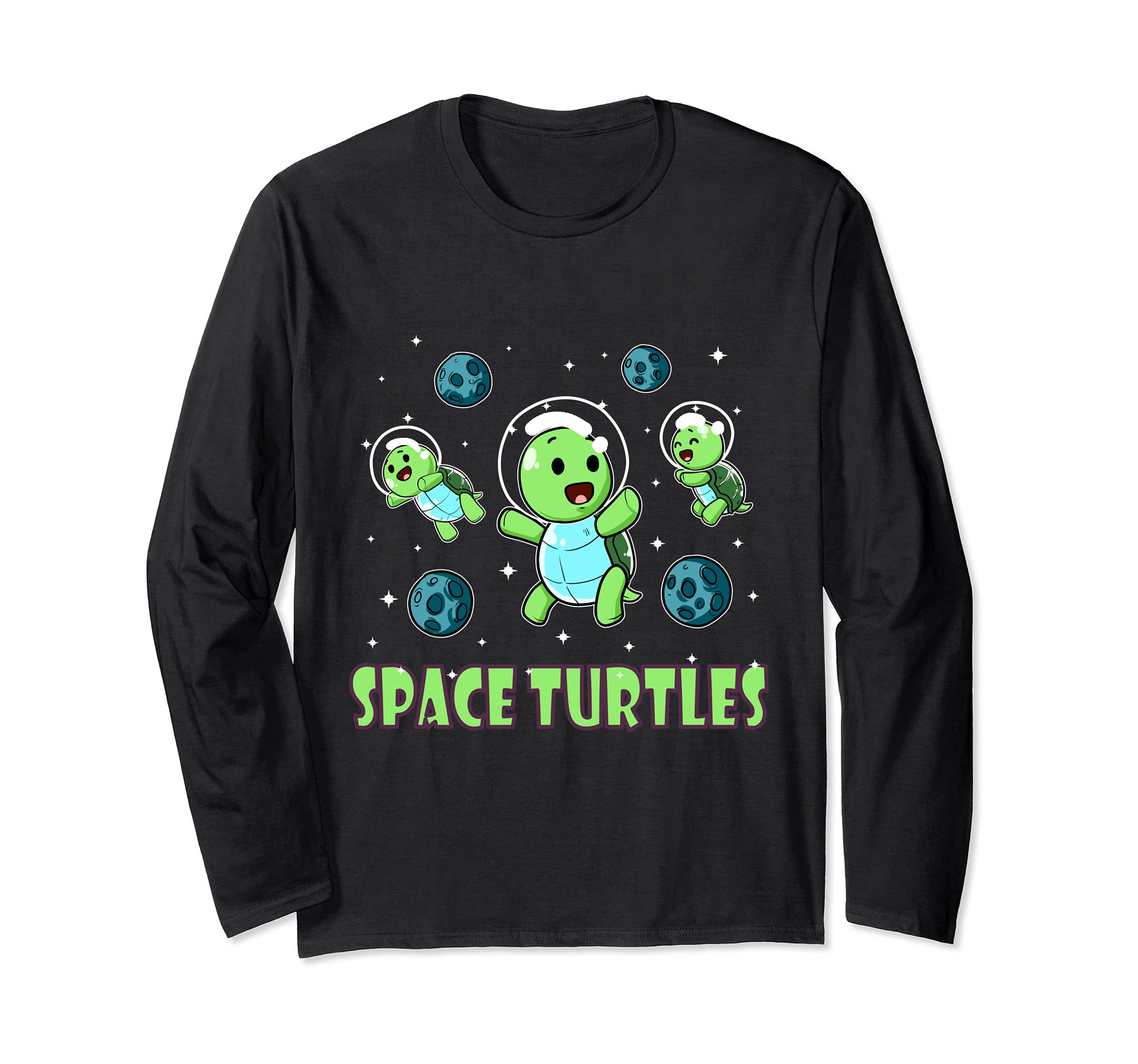 Cute Space Turtles Astronaut Reptile Spaceman Turtle Long Sleeve T-Shirt