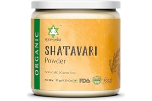 ayurvedix Organic Shatavari Powder - Asparagus racemosus Herbal Supplement Supports Menstrual Cramp Relief, Hormonal Balance, Boosts Immunity and Inflammatory Response - 150gm/5.29oz