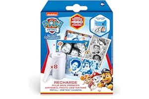 Canal Toys Refill for My First PAW Patrol Instant Camera - 8 Rolls of Paper, 2 Sheets of Stickers and 10 Self-Adhesive Frames - PPC 038, Multi-Coloured