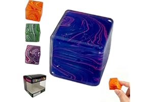 Large Veined Ice Cube Squishies Toy, 2.76 Inch Soft Stress Relief Square for Adults and Teens, Slow Rebound Calming Tool for 