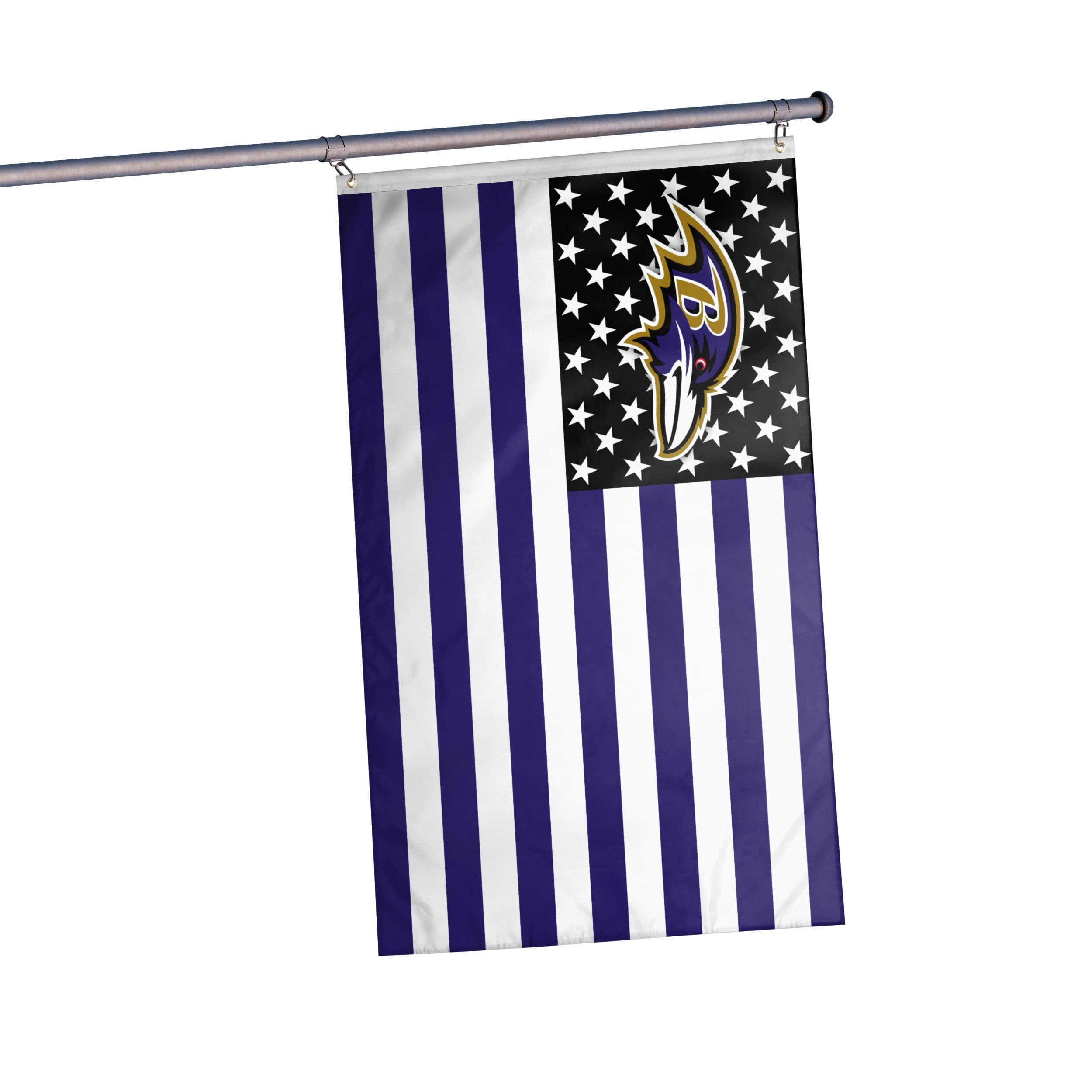 FOCO Baltimore Ravens NFL American Stars Horizontal Flag Image