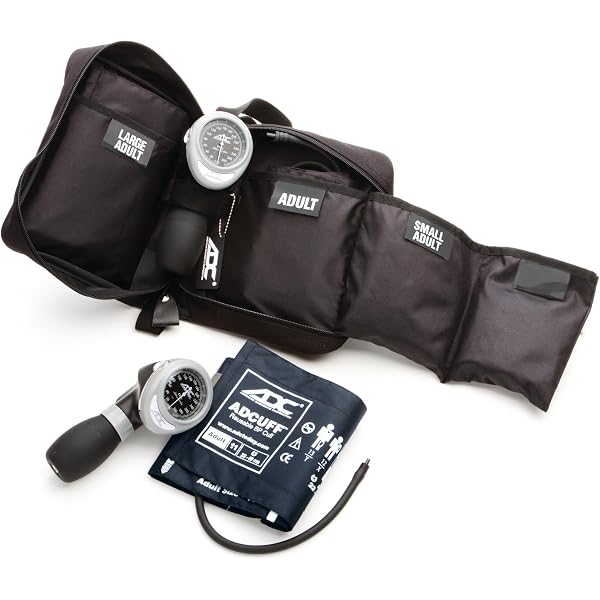 Adc Blood Pressure Cuff ADC Black ADCUFF Large Adult Inflation System ...