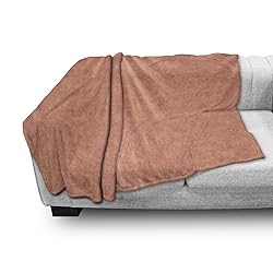 Ambesonne Peach Throw Blanket, Flower Ornate