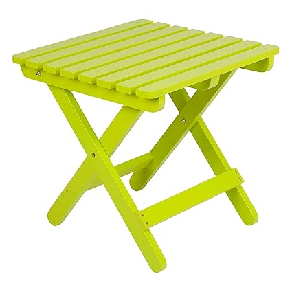 Amazon Com Small Patio Side Table Folding Square End Lime Green