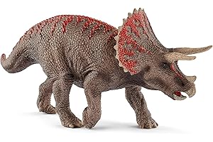 Schleich Dinosaurs - 4" Realistic Triceratops Dinosaur Figure - Educational Jurassic Dino Toy Figurine for Boys and Girls - Durable Montessori Educational Animal Toy for Kids Ages 4+ | 15000