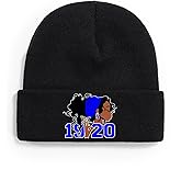 Women's Black Slouchy Beanie Headwear Caps Skull Hats